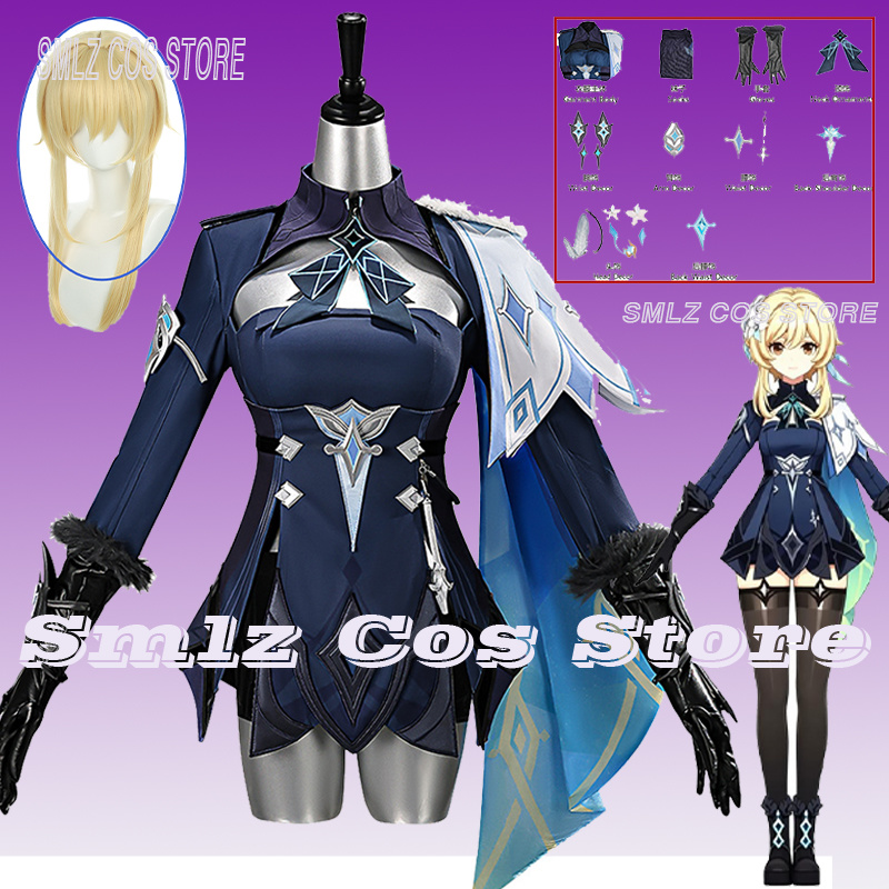 Anime Cosplay 2026 - 2026年原神トラベラー・ルミネコスプレ衣装スネジナヤ衣装小道具ウィッグセットハロウィンパーティープレイユニフォーム