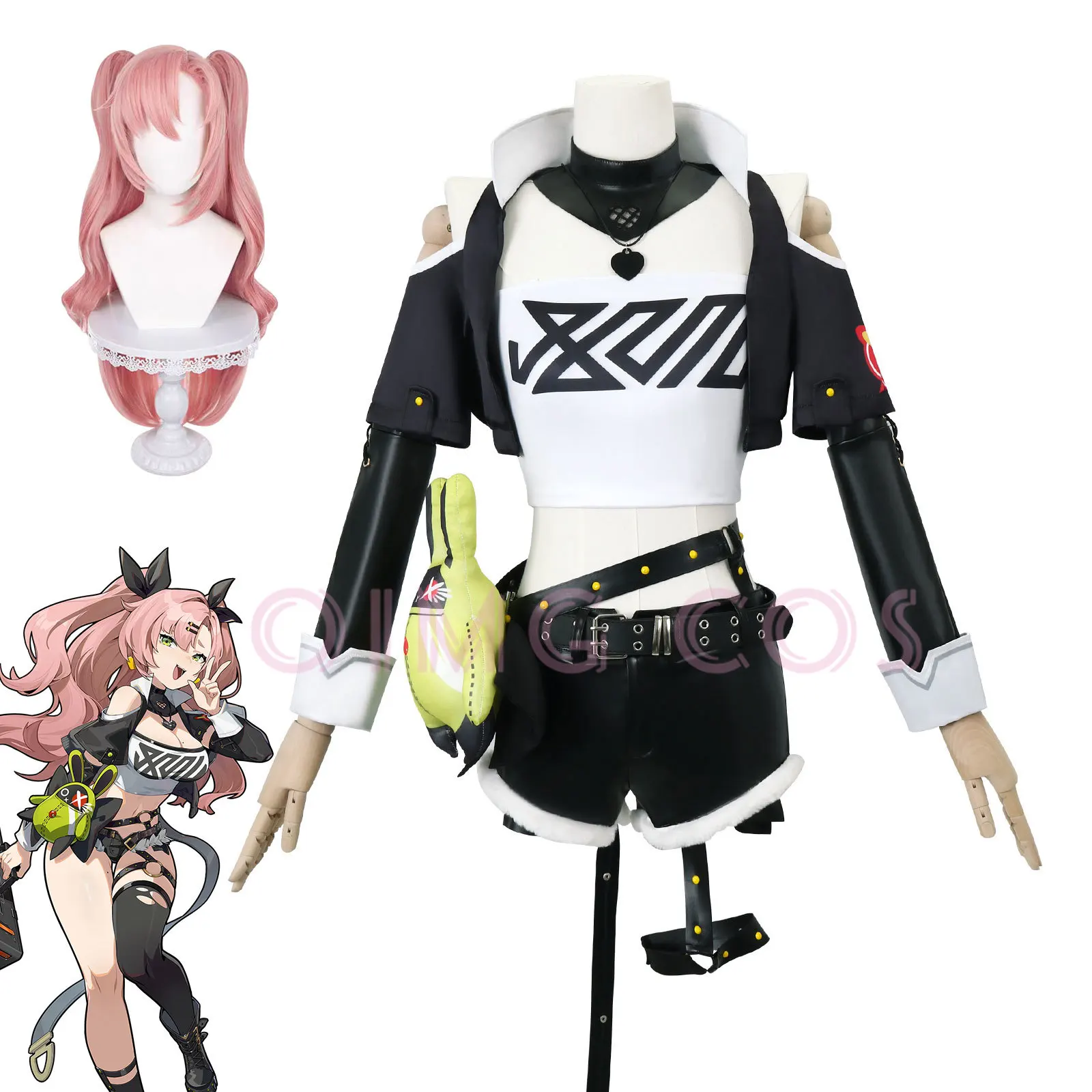 Anime Cosplay Buy - ニコール・デマラ・ゼンレス・ゾーン・ゼロコスプレ衣装制服ウィッグアニメハロウィンコスチュームパーティー仮装女性ゲーム