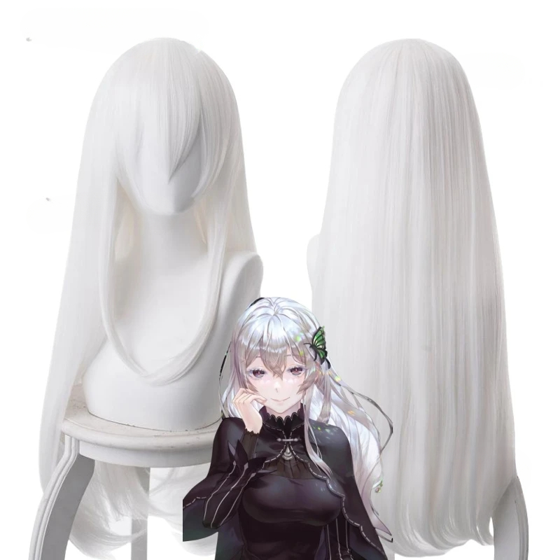 Cosplay Anime White Hair - RE:ゼロから始める異世界生活 エキドナ コスプレウィッグ 僕白 ロングストレートヘア 女の子