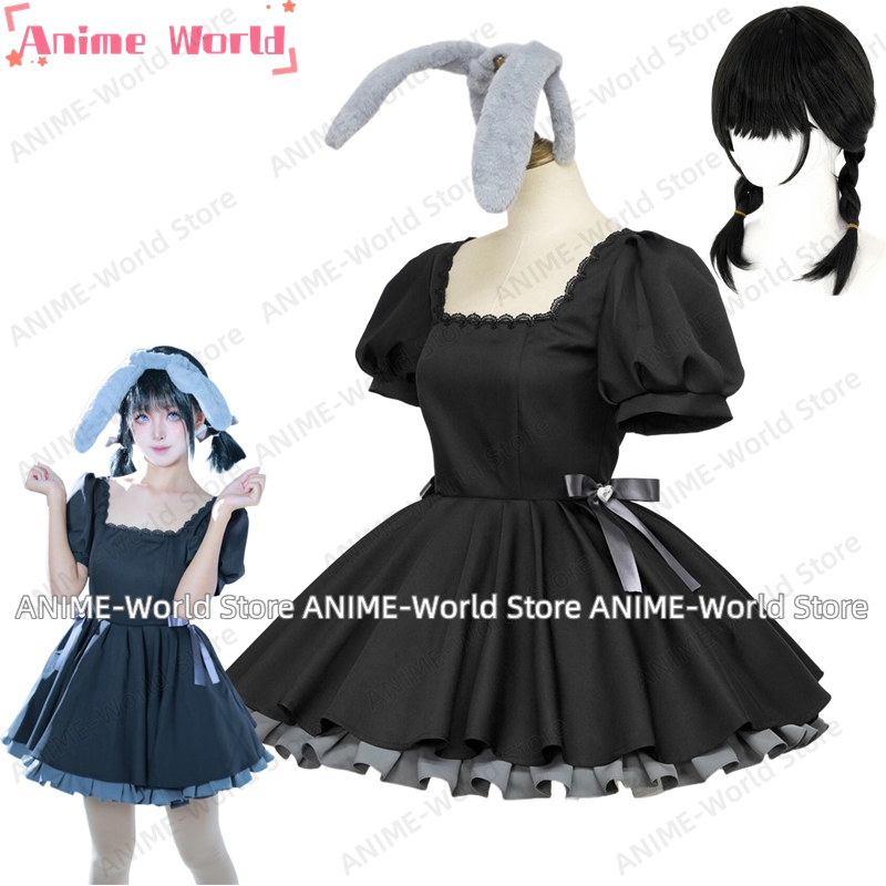 Cosplay Anime Bunny Girl - 「カスタムサイズ」エイリアンステージ ミジ・スア コスプレ アニプラスカフェ ブラックドレス衣装 バニーガールズガウン