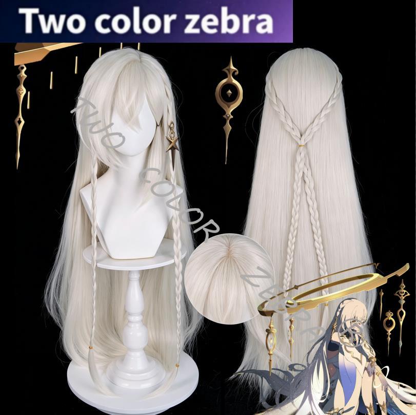 Anime Cosplay Long Hair - 到着イスタロスコスプレウィッグゲーム原神インパクトシルバーヒート 100 センチメートルロングヘアロールプレイ小道具耐性合成コーザーコミック用