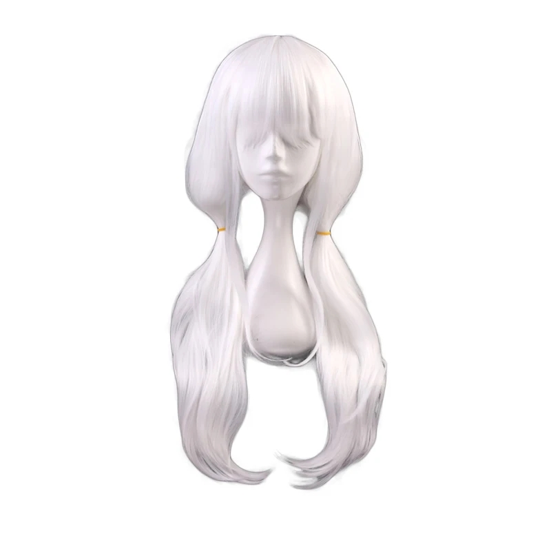Cosplay Anime White Hair - コスプレダンガンロンパ-複数のチャーム,白いかつら,耐熱性,合成かつら,妖精のロンパv3,安全性