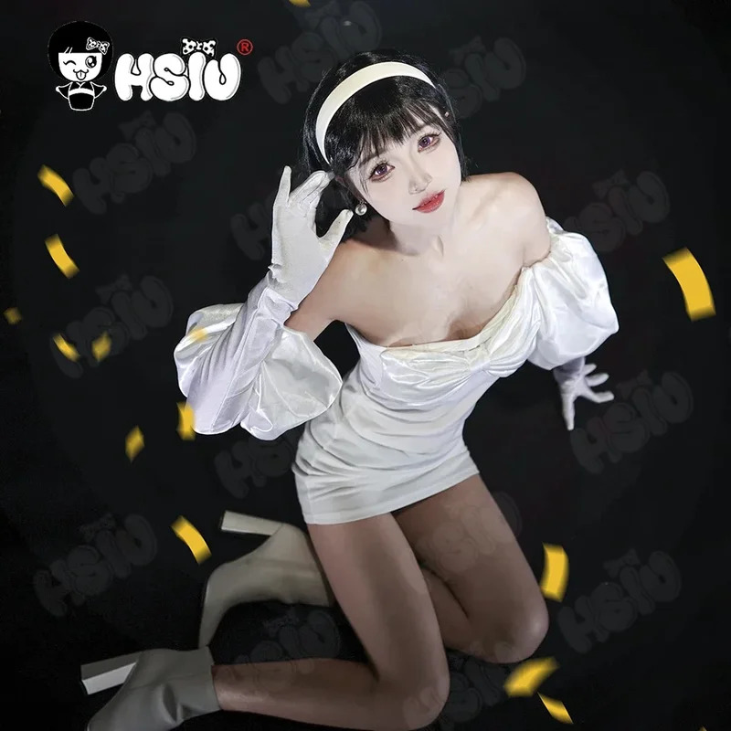 Cosplay Anime White Hair - アニメエイリアンステージ衣装白いドレスフルショート黒髪スアコスプレ服ウィッグ;3,k8't、