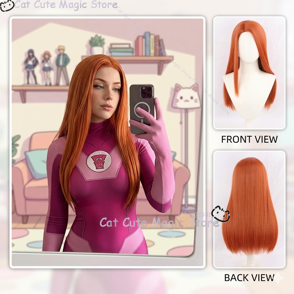 Anime Cosplay Long Hair - サマンサ・イブ・ウィルキンス アトム・イブ アニメ インビンシブル コスプレ衣装 60cm