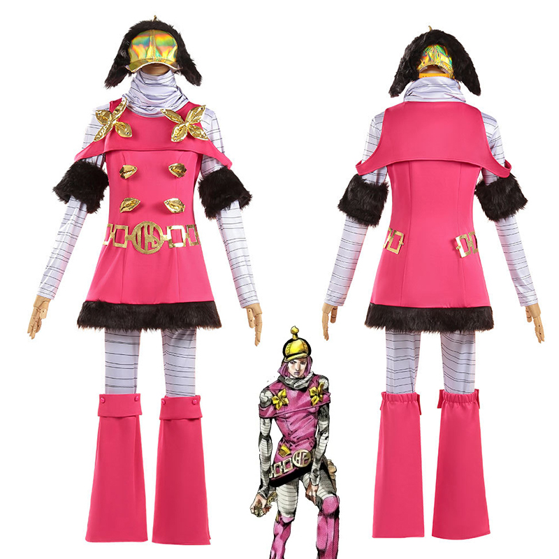 Cosplay Anime Jojo - アニメジョジョホットパンツコスプレ衣装大人のパフォーマンス制服ローズレッドスーツハロウィンカーニバル服衣装