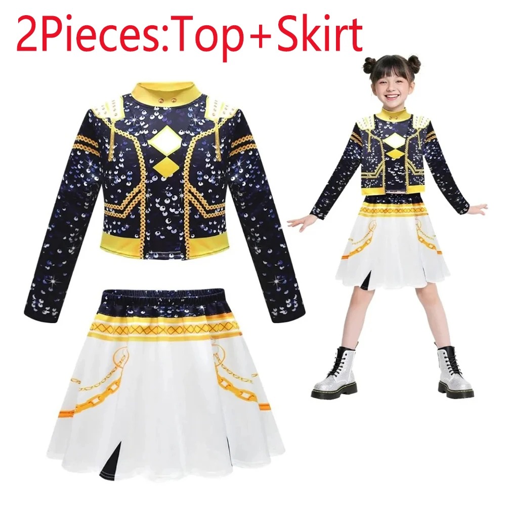 Anime Cosplay Korean Girl - 韓国映画のロールプレイ服 ガールズグループ 子供用コスチューム衣装 お気に入りのステージパフォーマンス服 ハロウィン戦士のドレスアップ