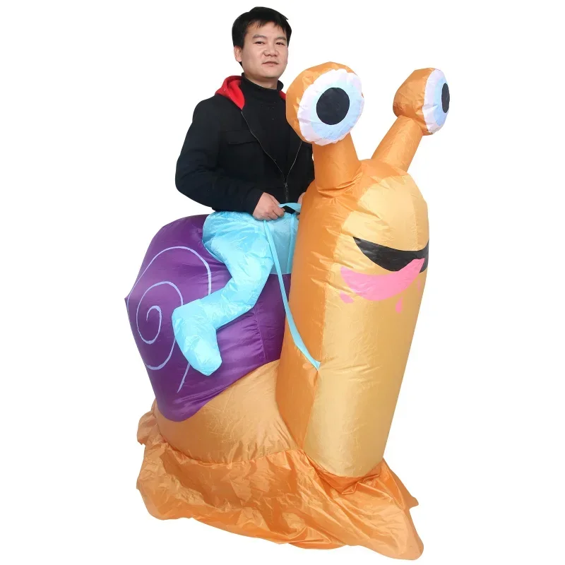 Anime Cosplay Simple - インフレータブルコスチューム カタツムリに乗って遊ぶ 面白いコスプレ ブローアウトスーツ ハロウィン カーニバル
