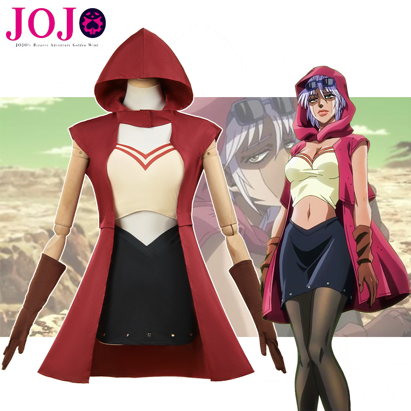 Cosplay Anime Jojo - マライアコスプレ衣装 Ainme ジョジョスターダストクルセイダーズロールプレイ制服ハロウィンカーニバルドレス女性女の子のための