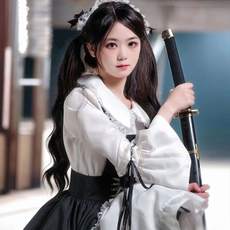 2025年新作 日韓レトロ風スイートロリータドレスセット レ - Anime Cosplay Korean Girl のレビューと価格