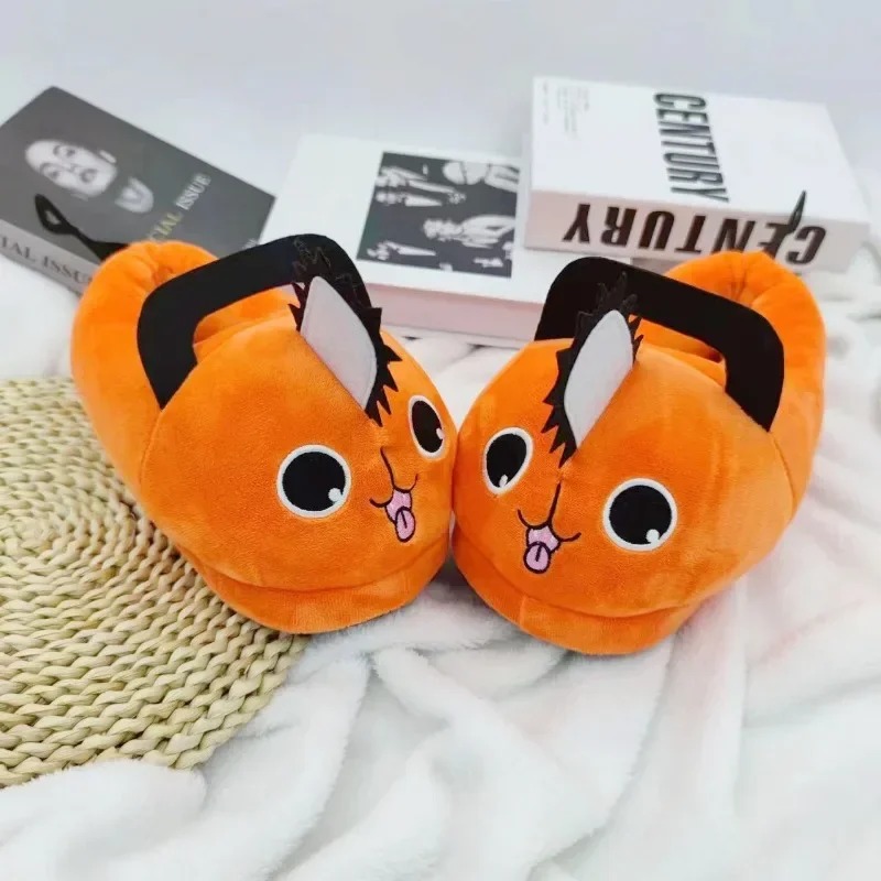 アニメチェーンソーマンポチタハウススリッパ冬靴女性暖かいふわ - Cosplay Anime Shoes のレビューと価格