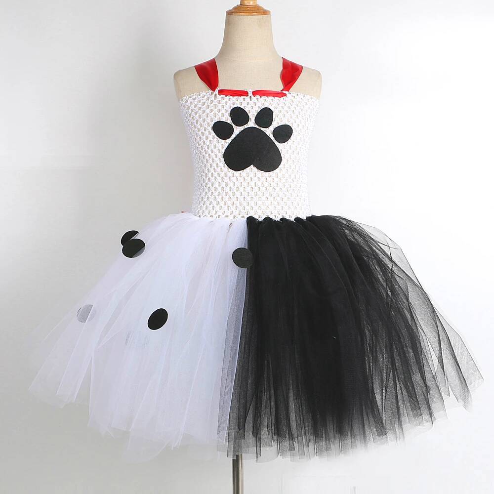 ダルメシアン犬のチュチュドレス女の赤ちゃん用白黒斑点犬ハロウ - Anime Cosplay Simple のレビューと価格