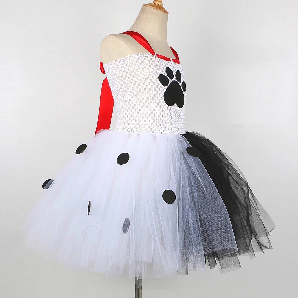 ダルメシアン犬のチュチュドレス女の赤ちゃん用白黒斑点犬ハロウ - Anime Cosplay Simple のレビューと価格