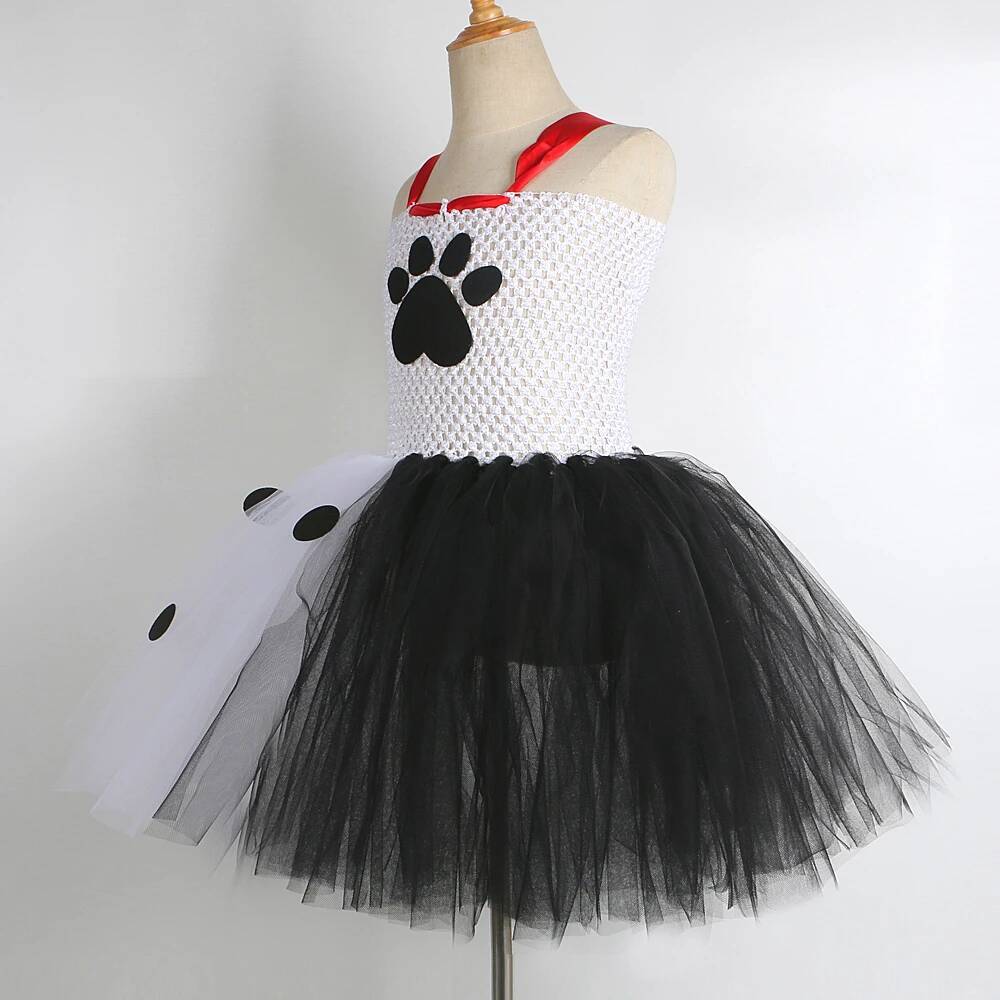 ダルメシアン犬のチュチュドレス女の赤ちゃん用白黒斑点犬ハロウ - Anime Cosplay Simple のレビューと価格