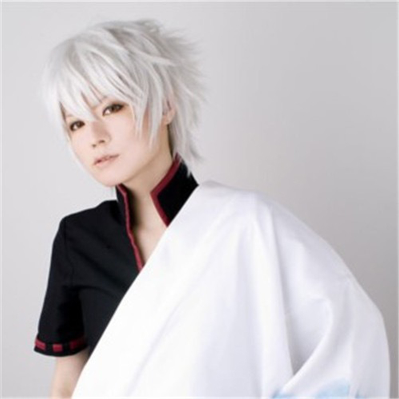 アニメコスプレウィッグ白模擬毛ユニセックスファッションヘアス - Cosplay Anime White Hair のレビューと価格