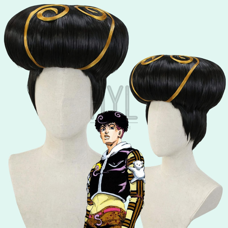 アニメ「ジョジョの奇妙な冒険」トール コスプレウィッグ 黒色 - Cosplay Anime Jojo のレビューと価格