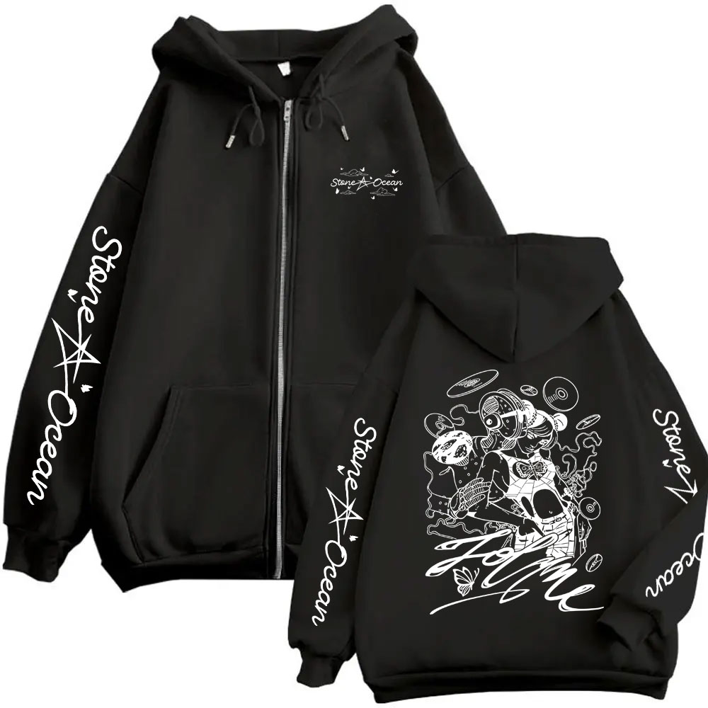アニメジョジョの奇妙な冒険徐倫クジョグッズジッパーパーカー男 - Cosplay Anime Jojo のレビューと価格