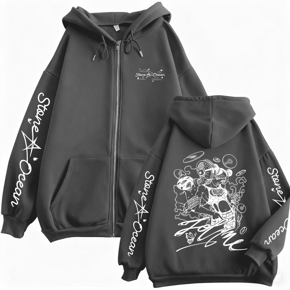 アニメジョジョの奇妙な冒険徐倫クジョグッズジッパーパーカー男 - Cosplay Anime Jojo のレビューと価格