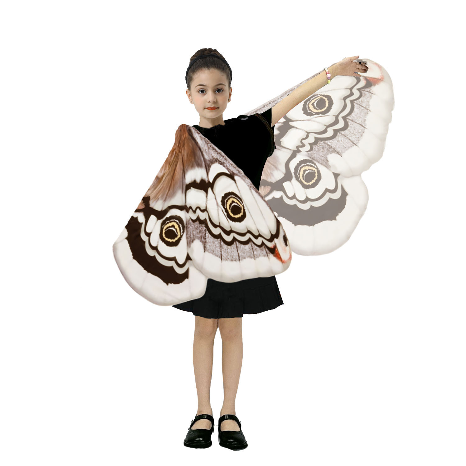 子供蛾の羽ケープ蝶コスチュームガールドレスアップハロウィンコ - Anime Cosplay Simple のレビューと価格
