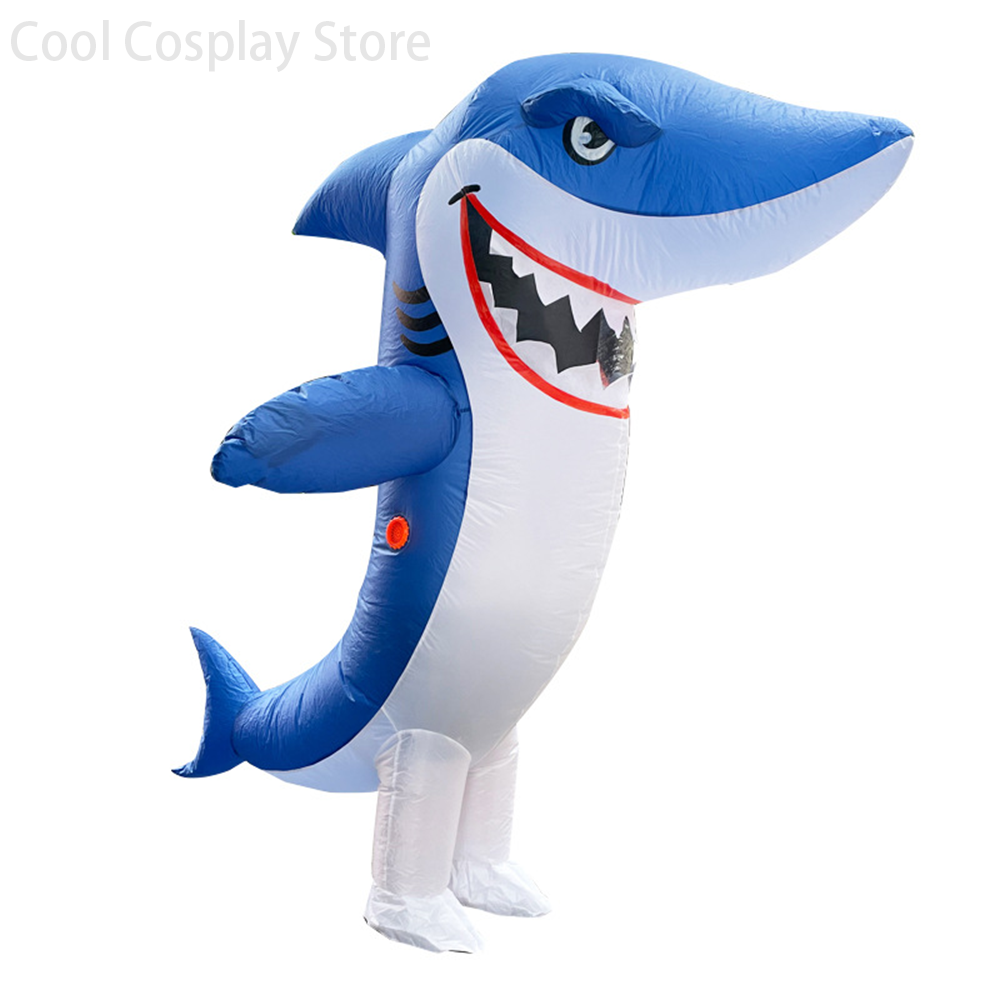 新着大人用サメインフレータブルコスチューム動物クールなブロー - Anime Cosplay Simple のレビューと価格