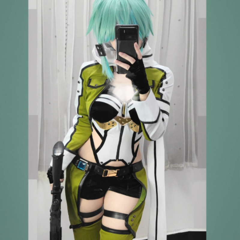 SAO ソードアートオンライン GGO シノンコスプレ衣装黒 - Anime Cosplay Sword のレビューと価格