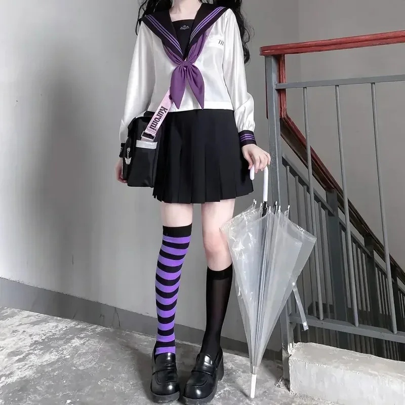 2026年高校生女子日本の制服セーラースーツ紫ネクタイ韓国学 - Anime Cosplay Korean Girl のレビューと価格