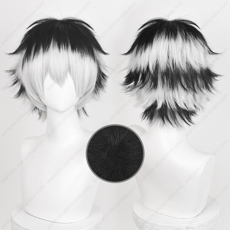 Kotaro-合成コスプレウィッグ,ショートヘア,シルバー, - Cosplay Anime White Hair のレビューと価格