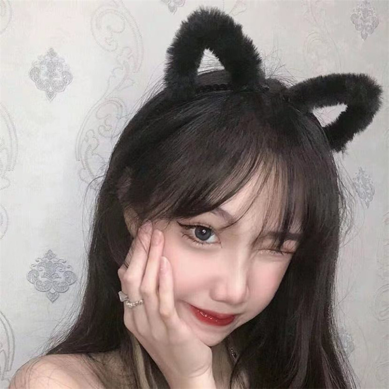 かわいい毛皮のような子猫の耳ヘアバンドぬいぐるみ猫耳帽子アニ - Anime Cosplay Korean Girl のレビューと価格