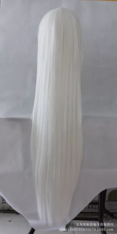 100cm 東方Project 藤原無双 ロングコスプレウィ - Cosplay Anime White Hair のレビューと価格