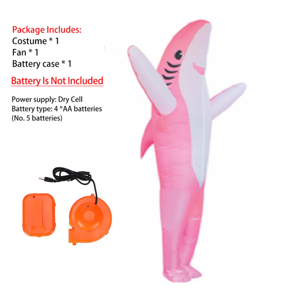 ハロウィン海洋動物サメインフレータブルスーツコスプレパフォー - Anime Cosplay Simple のレビューと価格