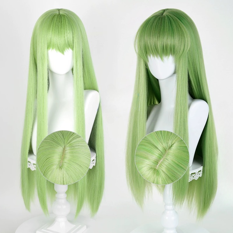 アニメ CC コスプレグリーンウィッグロングヘア合成ウィッグ - Anime Cosplay Long Hair のレビューと価格