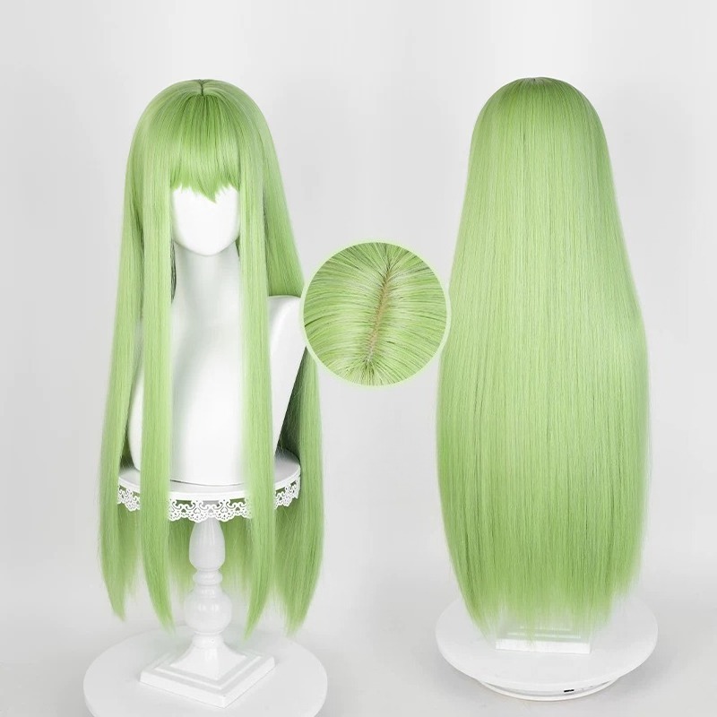 アニメ CC コスプレグリーンウィッグロングヘア合成ウィッグ - Anime Cosplay Long Hair のレビューと価格
