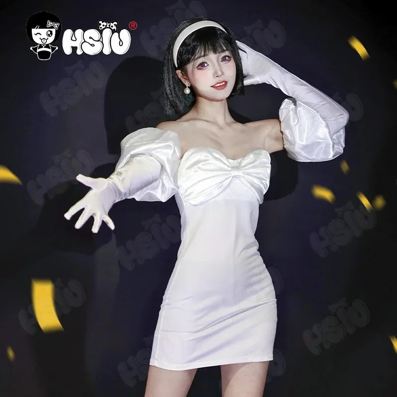 アニメエイリアンステージ衣装白いドレスフルショート黒髪スアコ - Cosplay Anime White Hair のレビューと価格