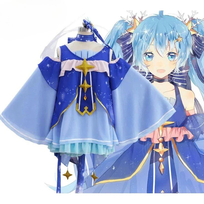 女の子用スノーミクコスプレ衣装、ダンスドレス、アニメ、和風可 - Anime Cosplay 2026 のレビューと価格