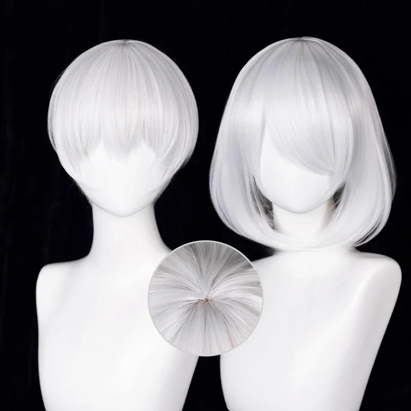 アニメ 9S コスプレウィッグ 2b かつら白かつらコスプレ - Cosplay Anime White Hair のレビューと価格